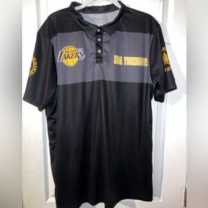 NBA YOUNGBOYS LAKERS Hustle Grind Repeat polo size XL